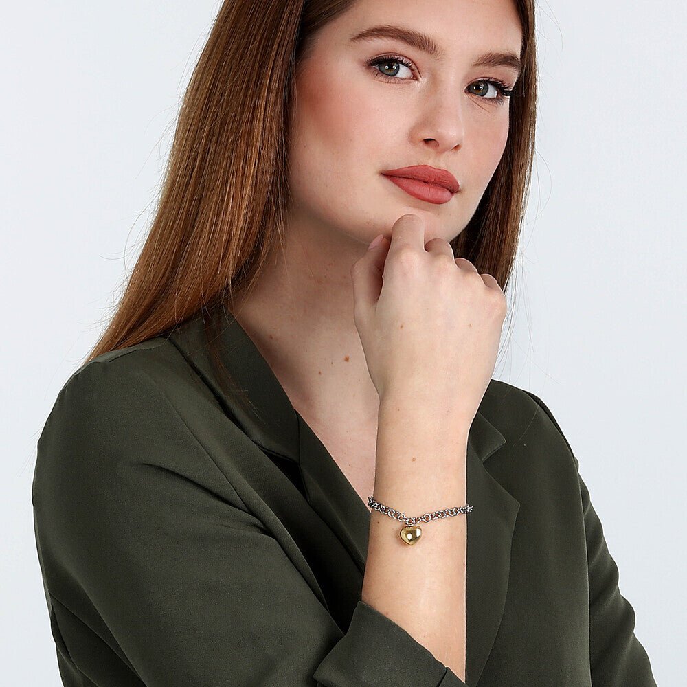 Bratara Talismani ajustabila de 16 cm + extensie de 3 cm pandantiv inima aurie - Bratari ajustabile - savz10 - MORELLATO - Tessora