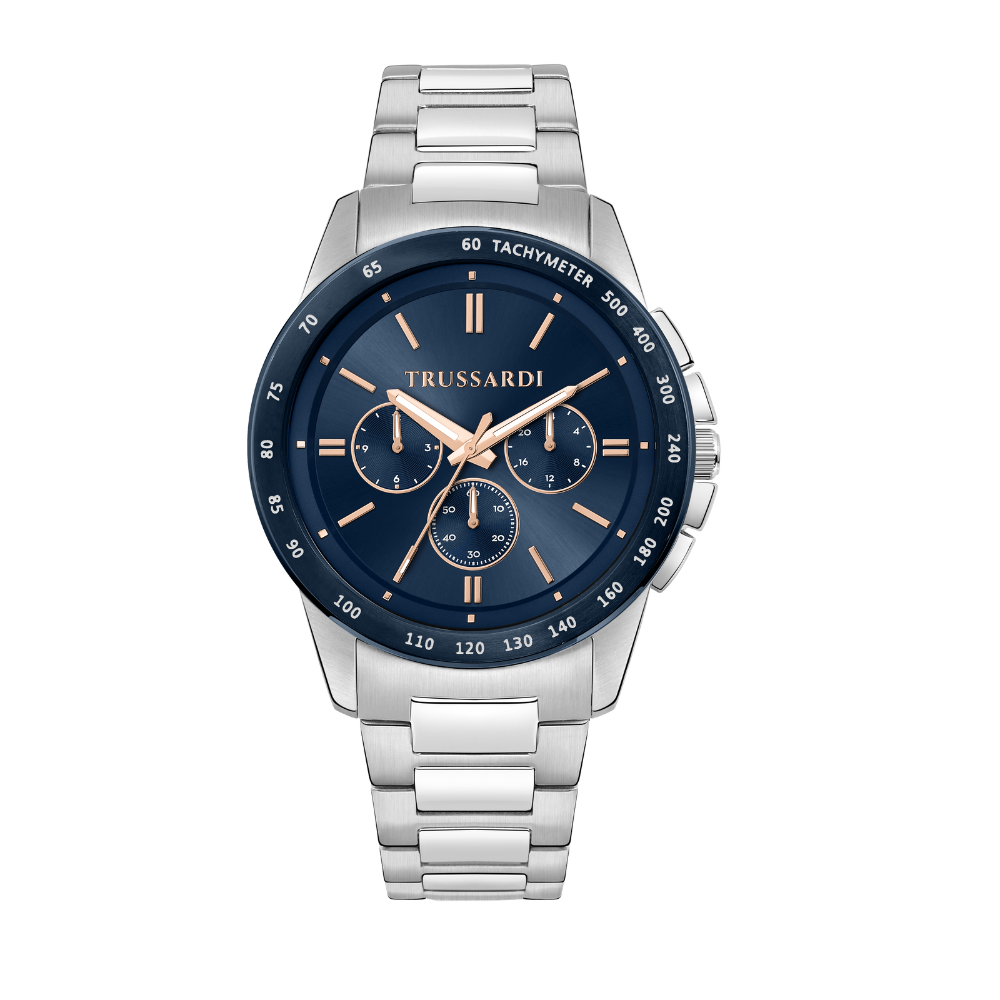 Men's silver watch Trussardi T-HAWK