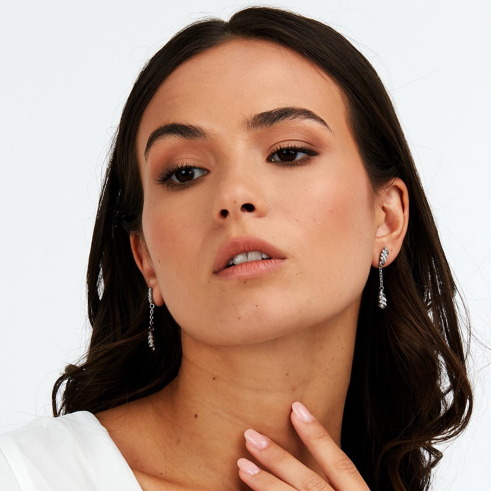 Cercei eleganti cu cristale transparente - Cercei cu surub - sawz09 - MORELLATO - Tessora