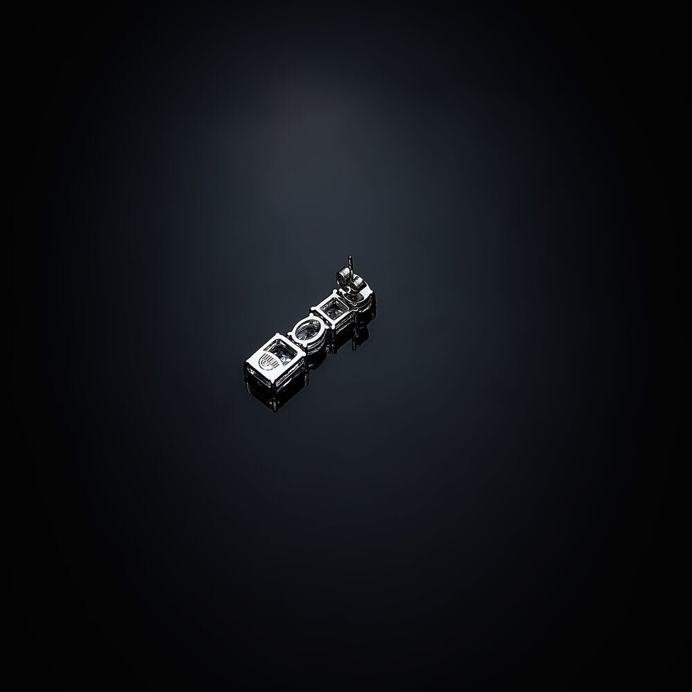 Cercei Princess lungi cu pietre patrate si rotunde - Cercei lungi - j19avu03 - CHIARA FERRAGNI - Tessora