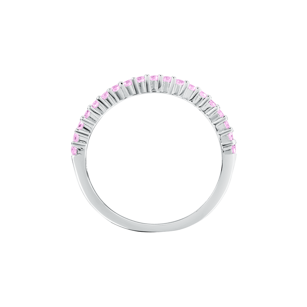 Inel de argint cu zirconii roz - Inele - LPS03AWV22012 - LA PETITE STORY - Tessora