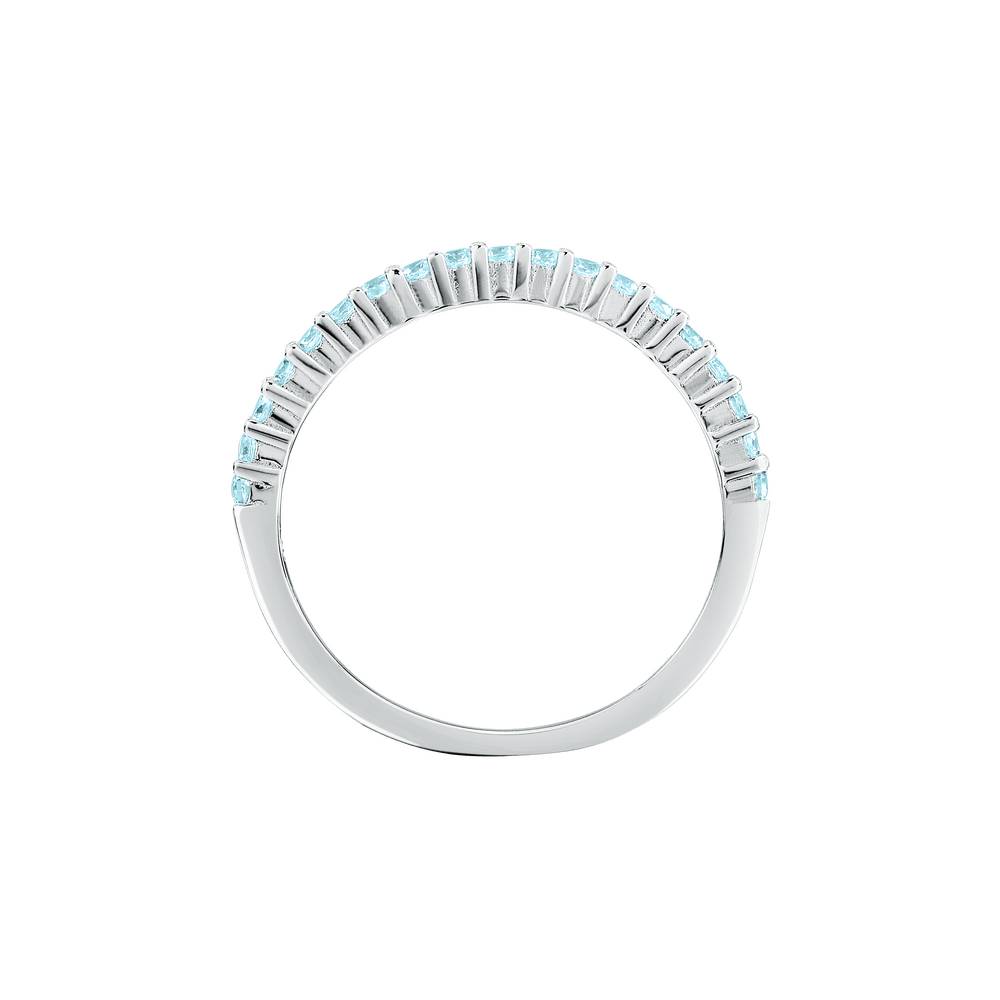 Inel de argint cu zirconiu albastru deschis - Inele - LPS03AWV23012 - LA PETITE STORY - Tessora