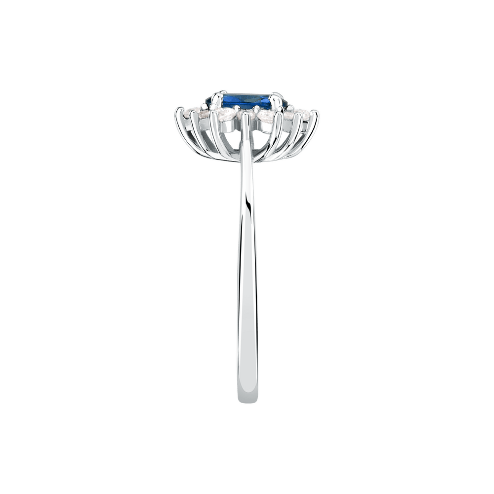 Inel Tesori Kate albastru safir si pietricele de zirconiu - Inele din argint - saiw154012 - MORELLATO - Tessora