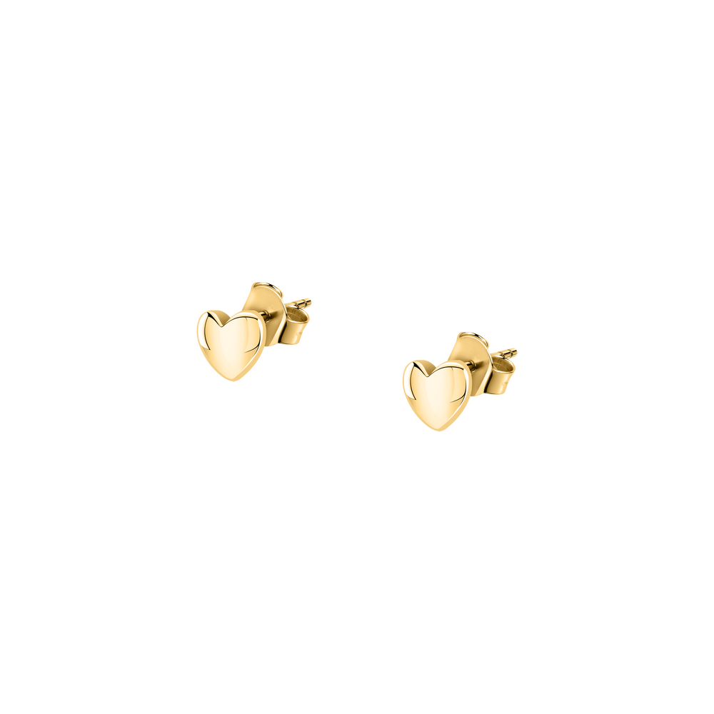Women's Silver Heart-Shaped Earrings, LA PETITE STORY