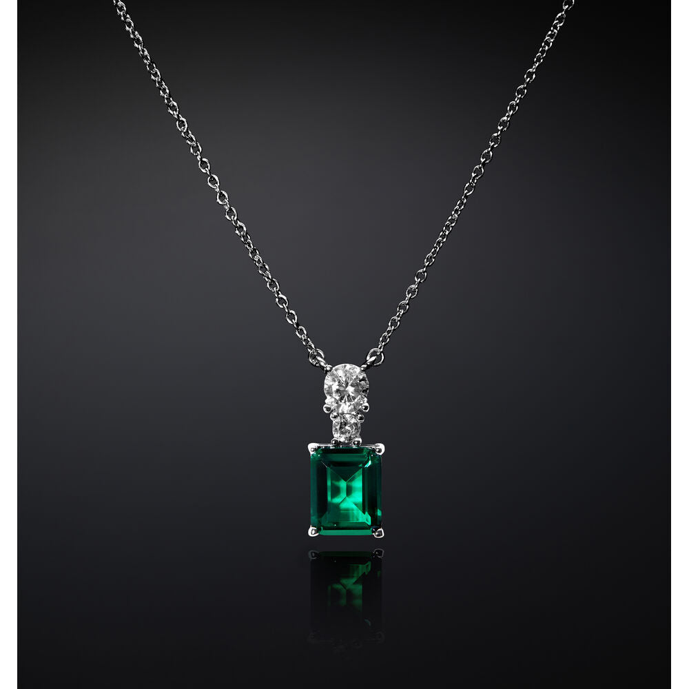 Women's Necklace with Emerald Pendant, CHIARA FERRAGNI