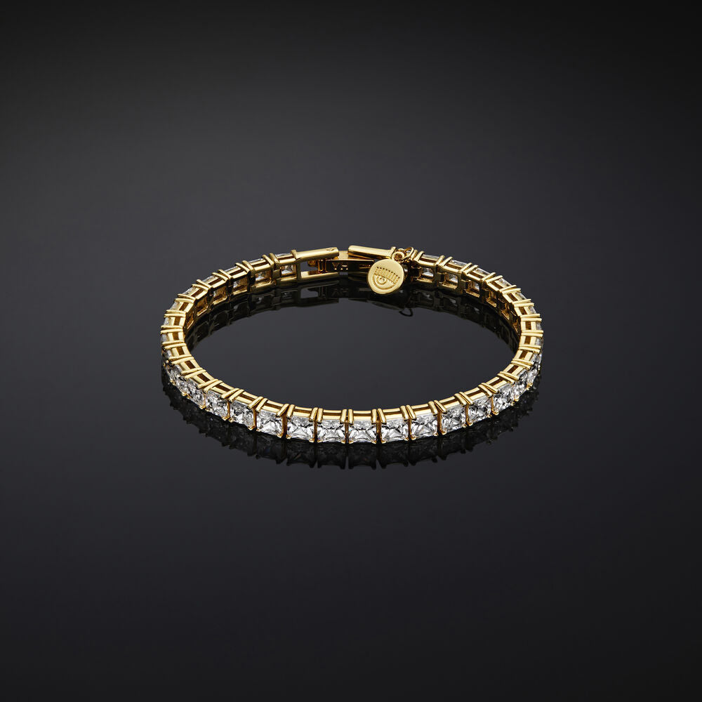 Women's gold-tone Classic Tennis bracelet, adjustable 16 + 2 cm, CHIARA FERRAGNI