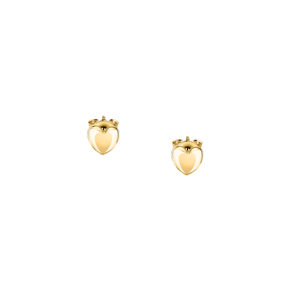 Women's Silver Heart-Shaped Earrings, LA PETITE STORY