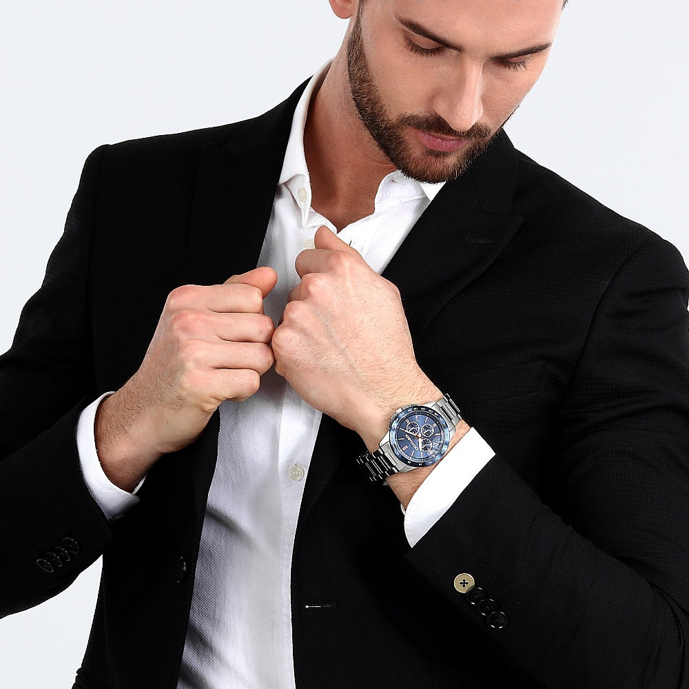 Men's silver watch Trussardi T-HAWK