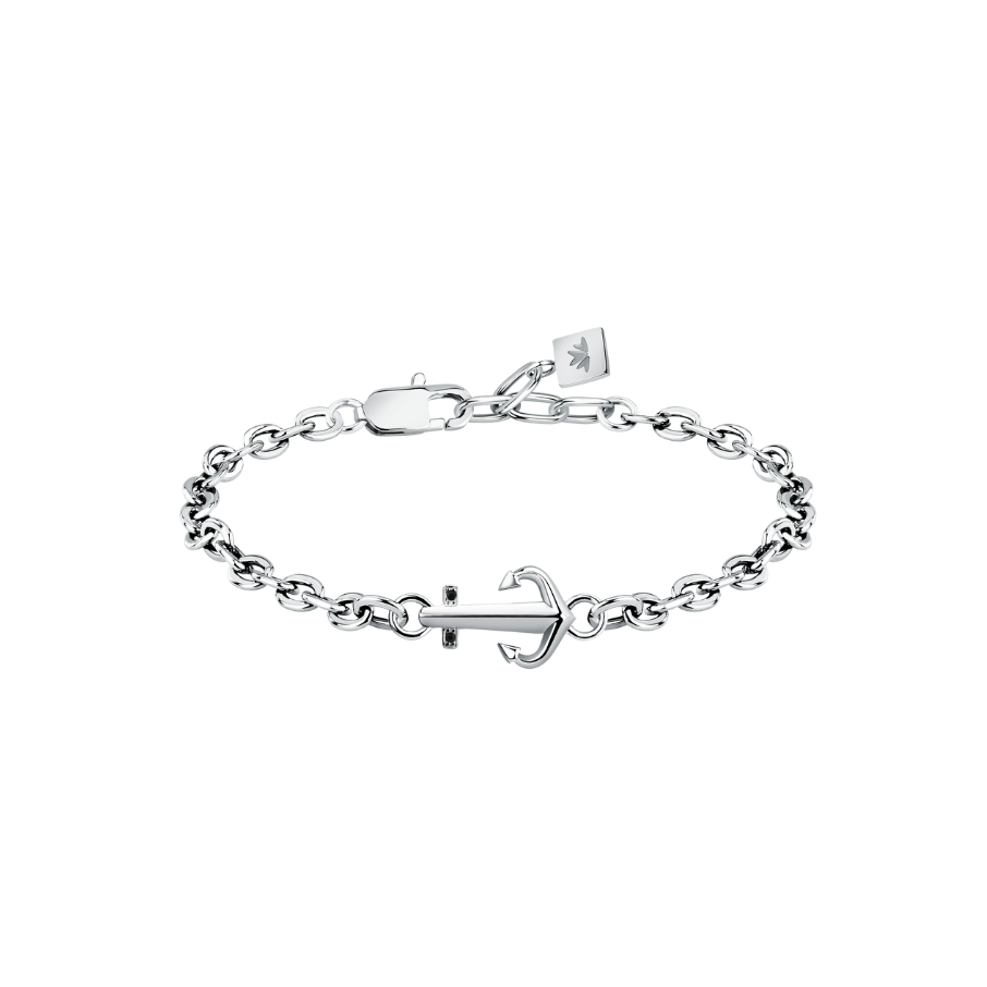 Versilia men's steel bracelet with Black Crystals, Morellato