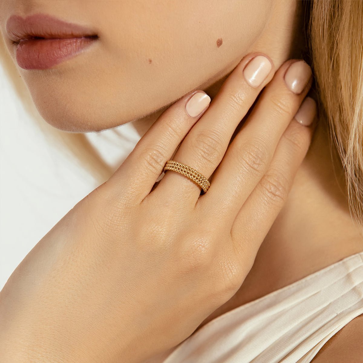 Women's ring Etno gold - plated, Lilou - Rings - 171/11/PIE/NO5/PO - Lilou - Tessora