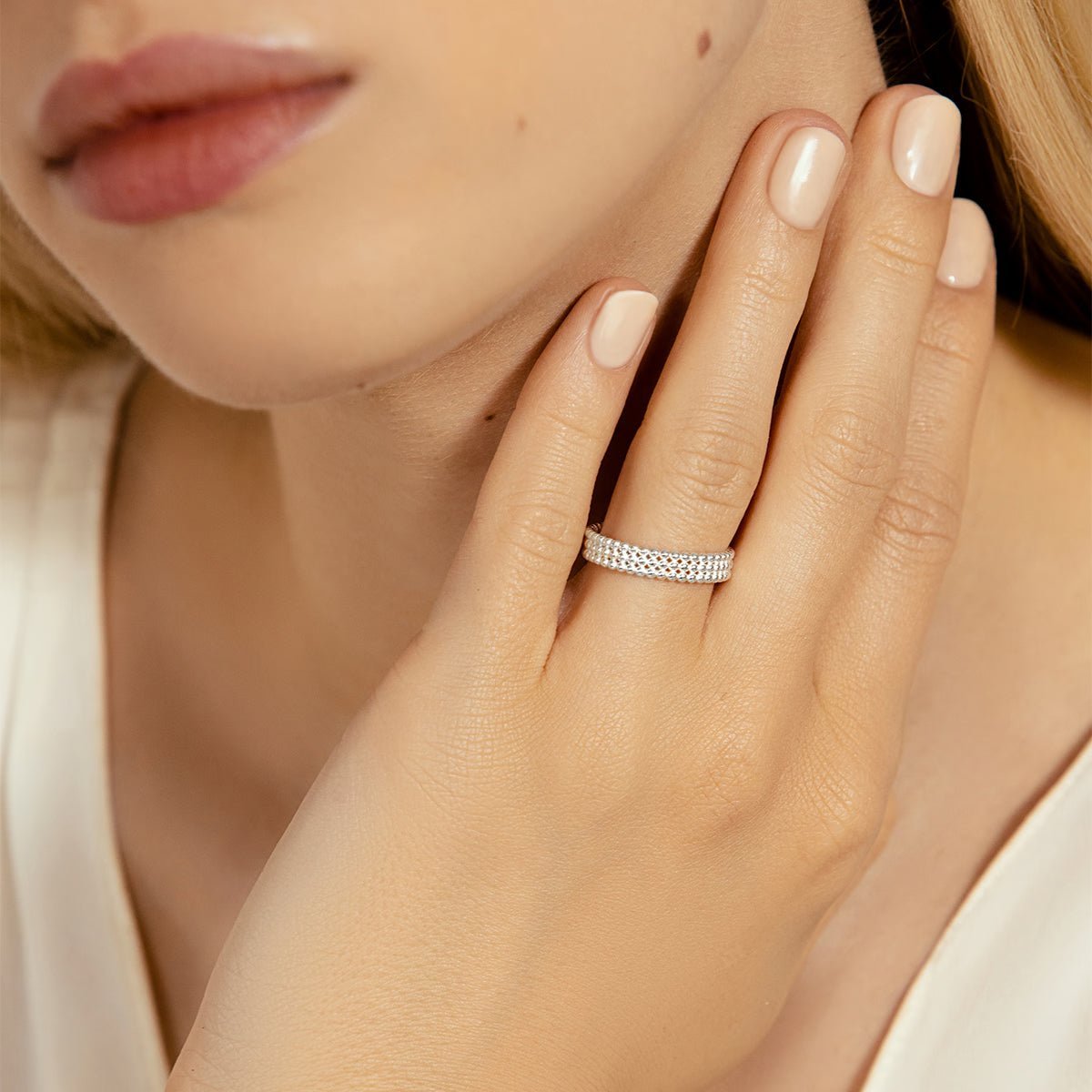 Women's ring Etno silver - plated, Lilou - Silver Rings - 171/11/PIE/NO5/SR - Lilou - Tessora